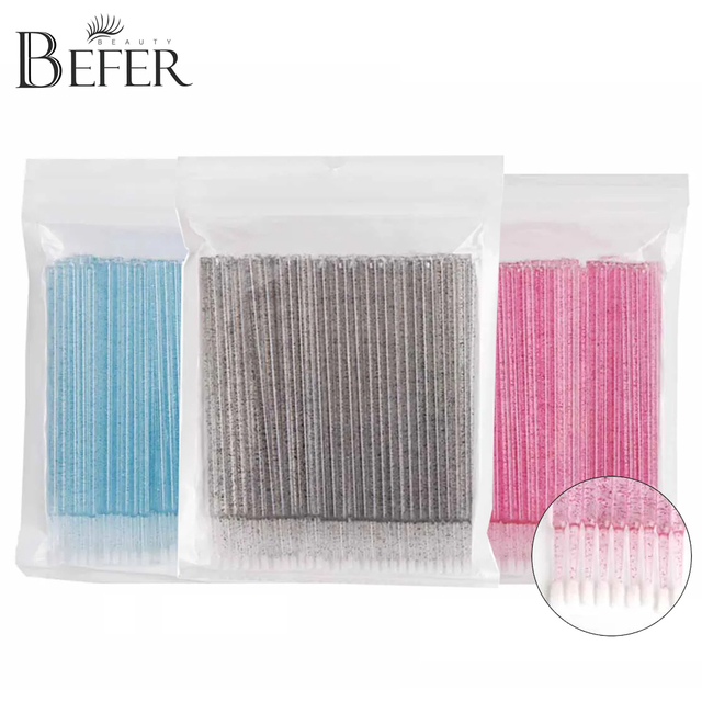 Кристальные микрокисти для макияжа для наращивания ресниц