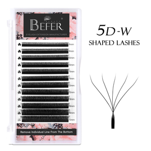 Extension βλεφαρίδων BEFER 5D W Shaped Premade Fans
