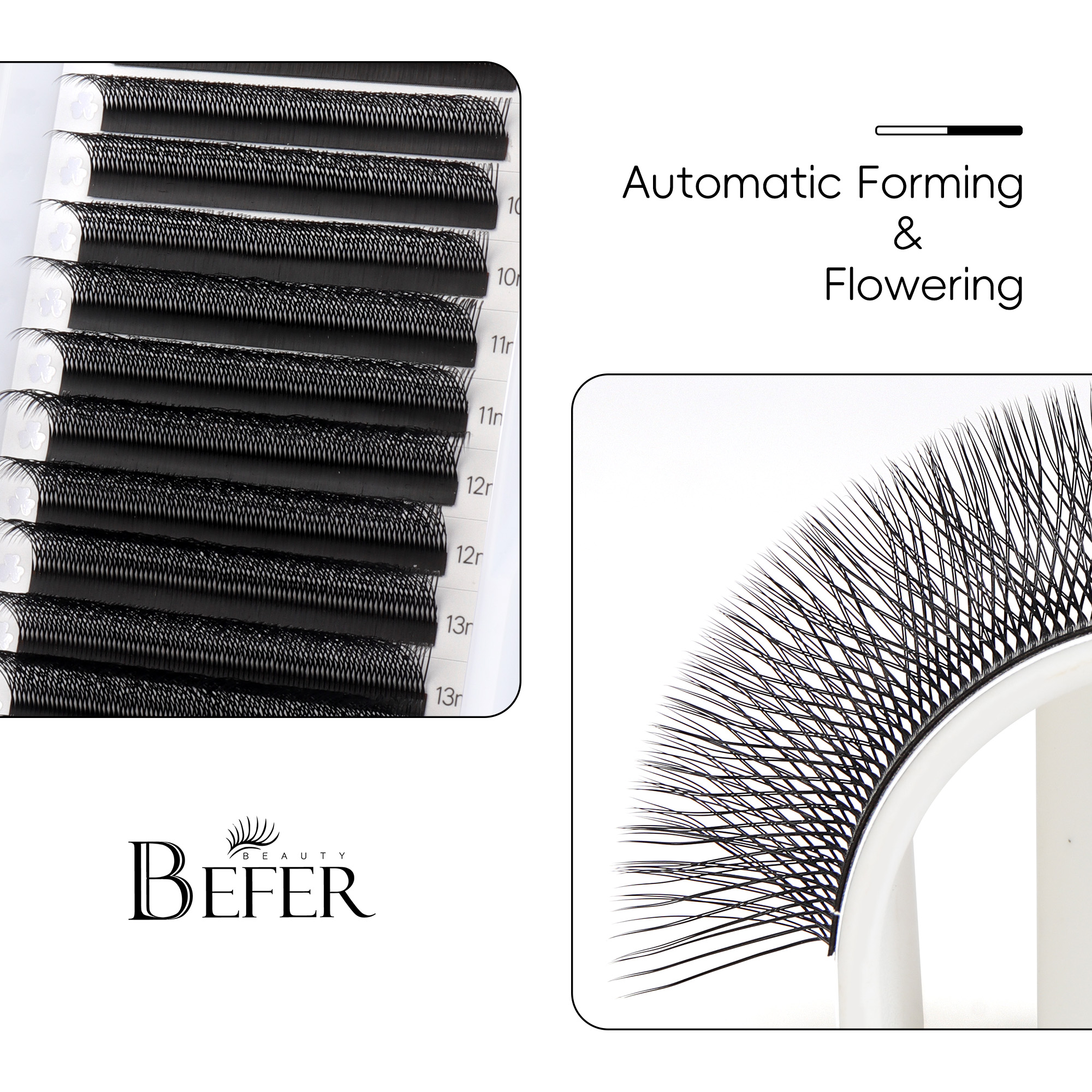 BEFER W 6D Shaped Premade Fans Eyelash Extensions