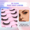 20 Pares ng 3D na Maliliit na Pilikmata Maling Eyelashes Faux Mink Eyelashes