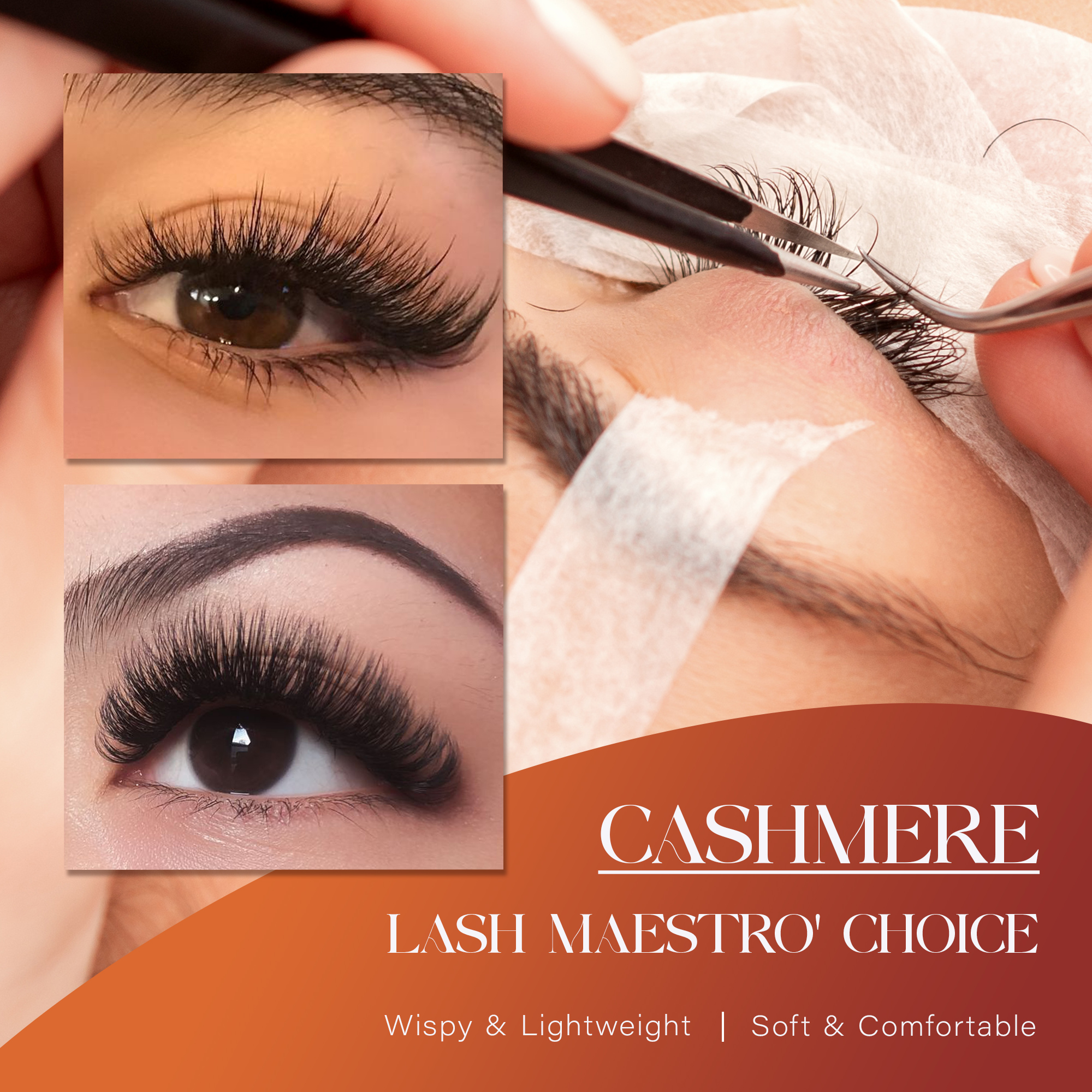 Mat sorte individuelle vipper Volume Lash Extensions
