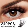 Extensiones de pesta&ntilde;as DIY D Curl Wispy Individual Lash Clusters