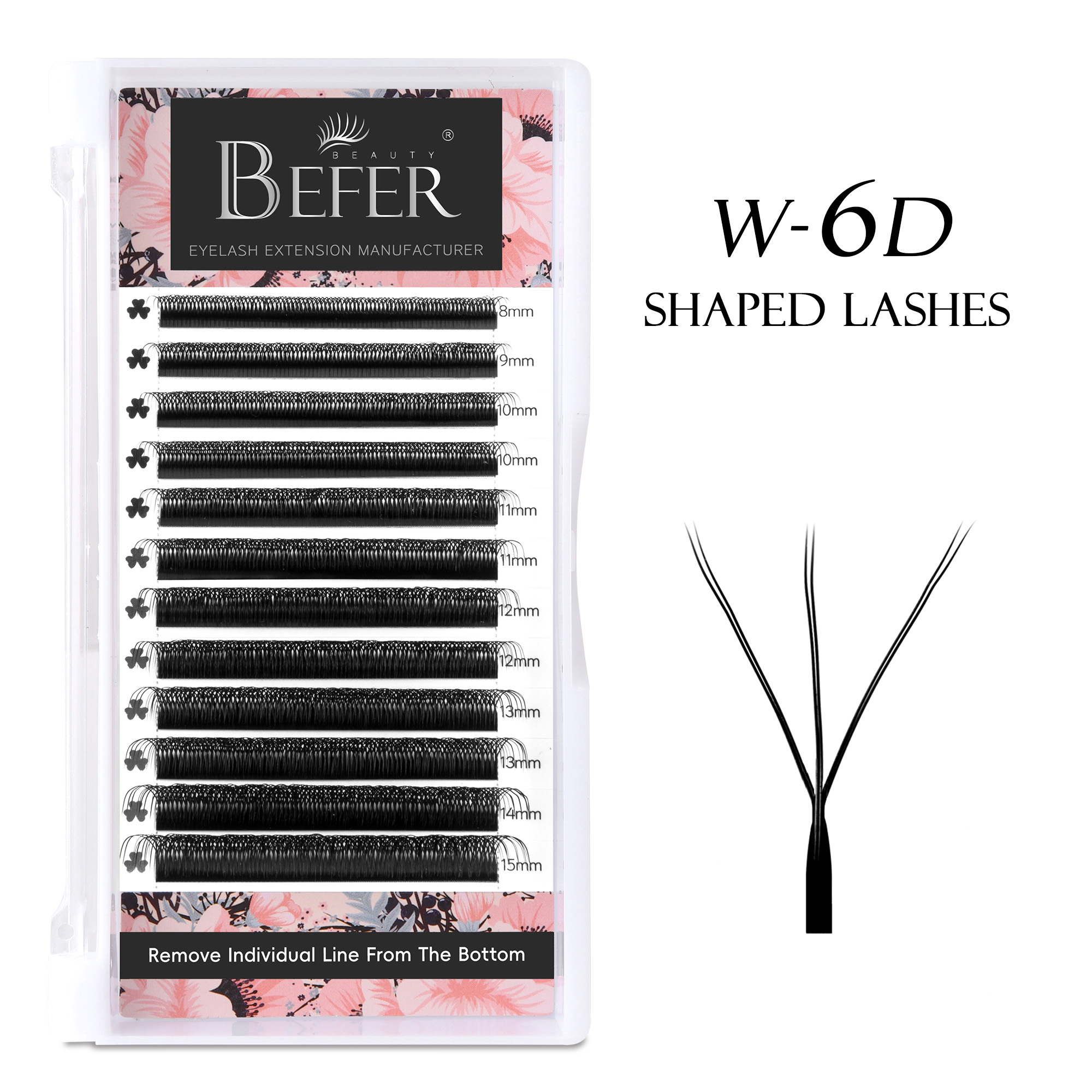 BEFER W 6D Shaped Premade Fans Eyelash Extensions