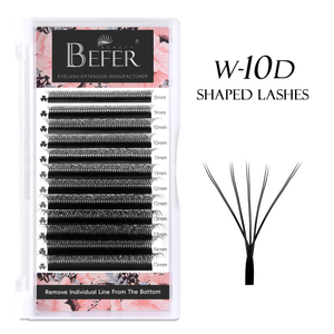BEFER W 10D Formade Premade Fans &Ouml;gonfransf&ouml;rl&auml;ngningar
