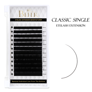 Classic Individual Lashes Extensions Black Profesion&aacute;ln&iacute; měkk&eacute; př&iacute;rodn&iacute; hedv&aacute;bn&eacute; uměl&eacute; řasy