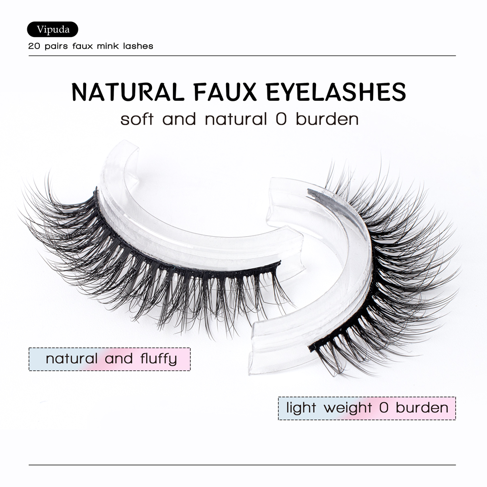 20 Pares ng 3D na makikislap na pilikmata Maling pilikmata Faux Mink Eyelashes