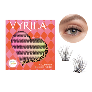 VYRILA Self Adhesive Lash Clusters ไม่ต้องใช้กาว DIY ขนตาแบบพกพา Pre Glued-Hush Lashes